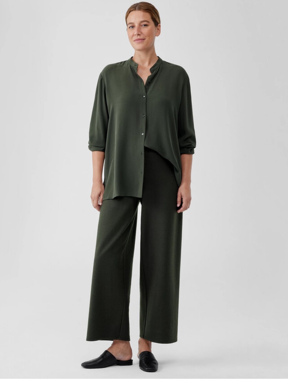 Eileen Fisher Dark Olive wool Pants